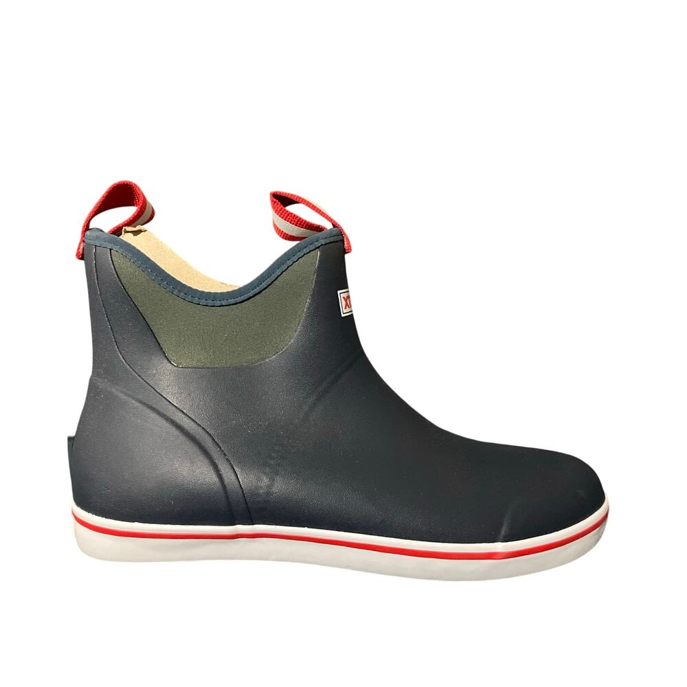 Xtratuf 6" Ankle Deck Boots Men's 11 Navy Blue Slip Red Resistant Waterproof